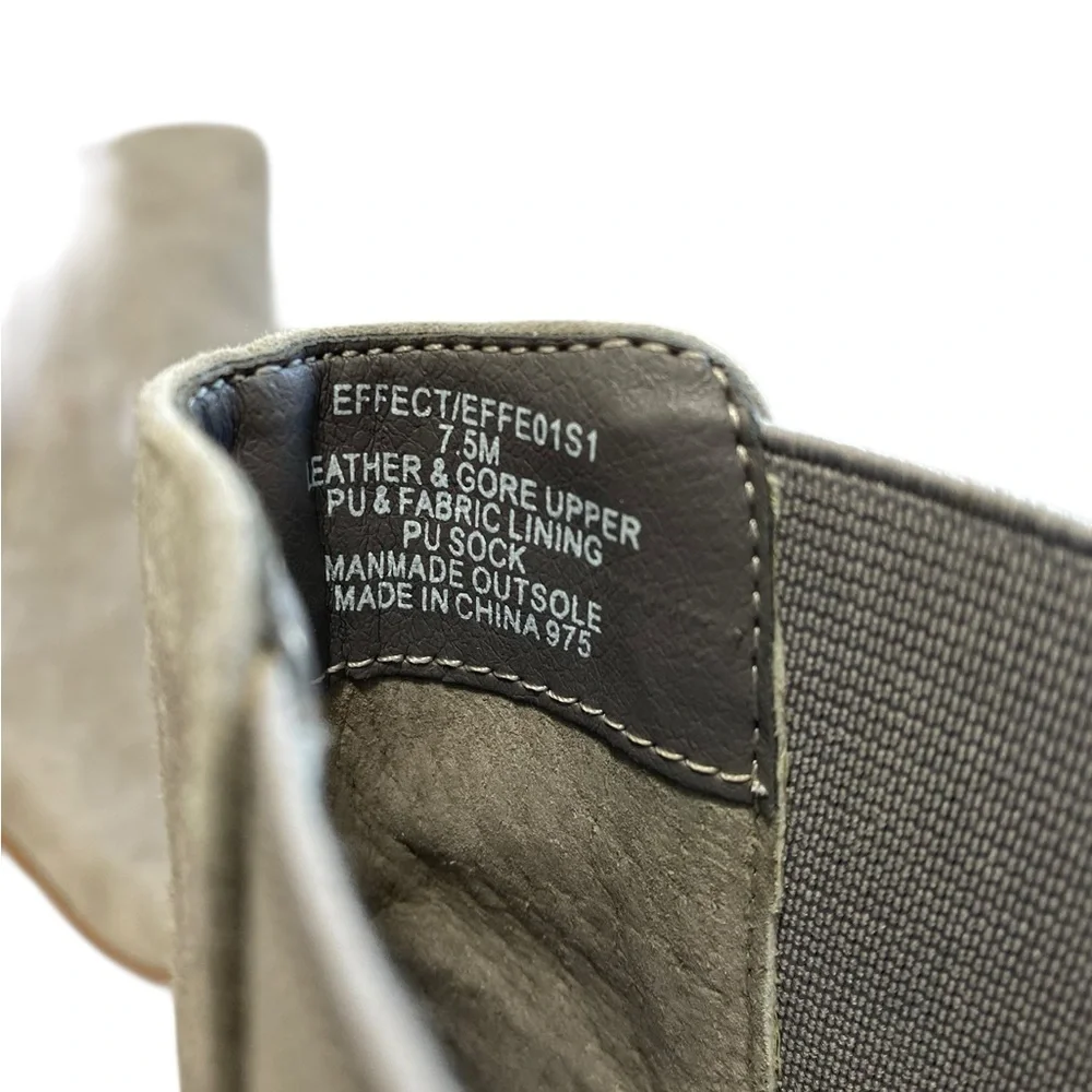 Steve Madden Suede Leather Ankle Effect Preppy Almond Toe Booties 7.5 Stone Gray